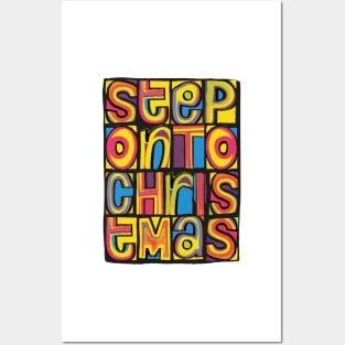 'Step On' to Christmas Happy Mondays style design Posters and Art